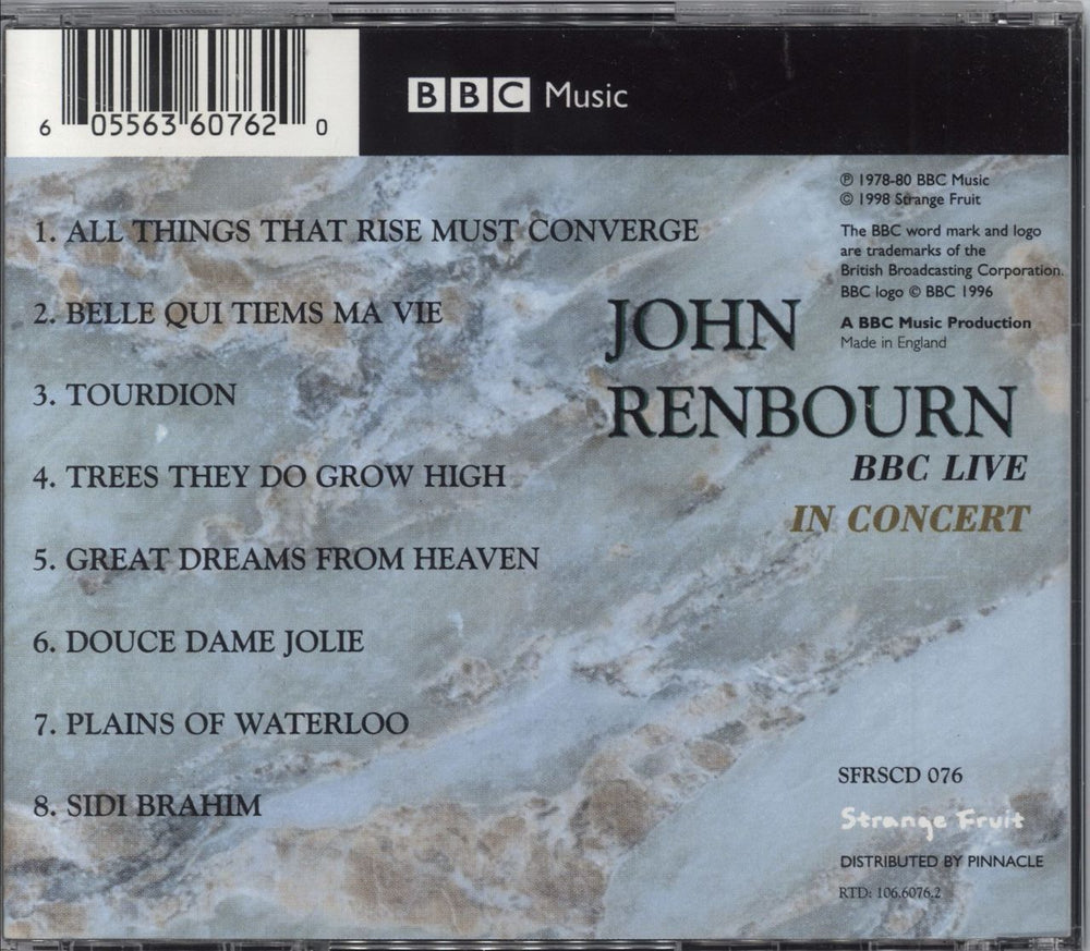 John Renbourn BBC Live In Concert UK CD album (CDLP)