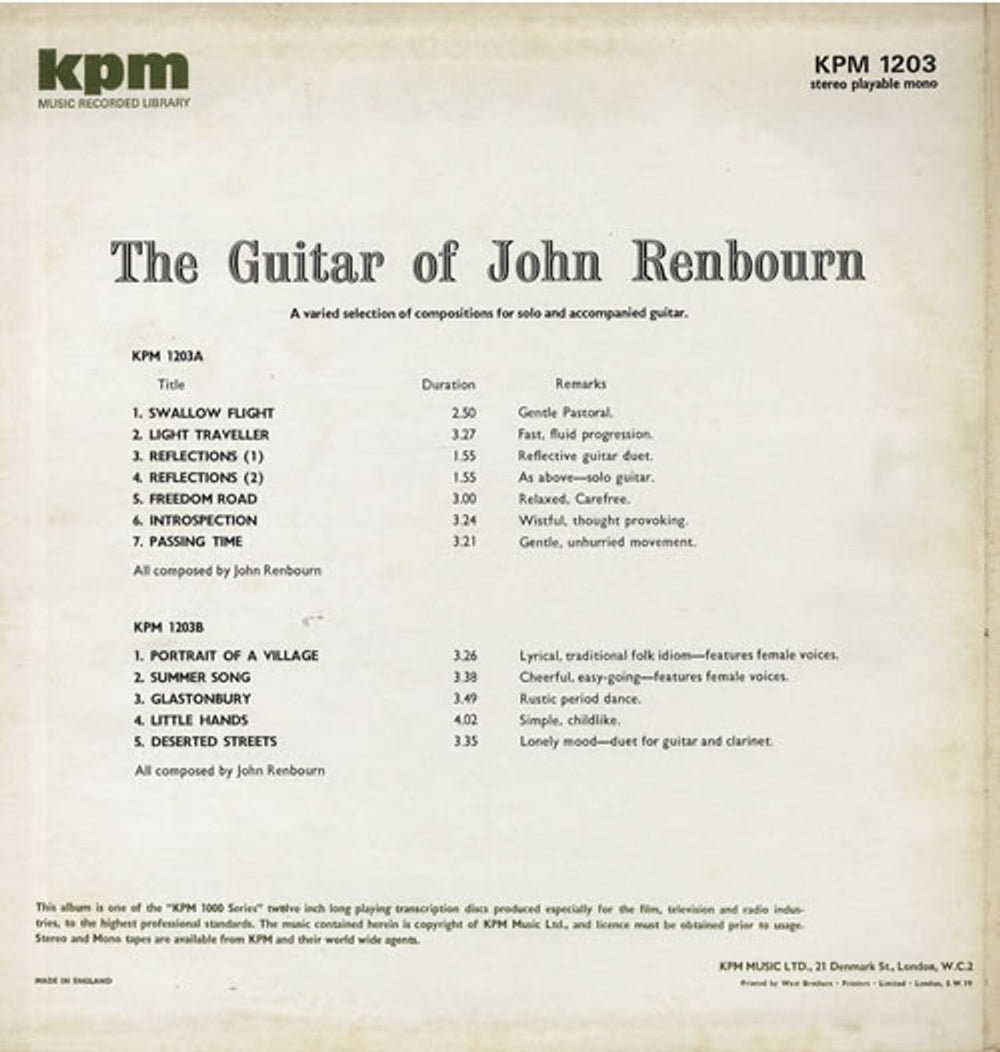 John Renbourn The Guitar Of John Renbourn UK vinyl LP album (LP record) JRBLPTH563960