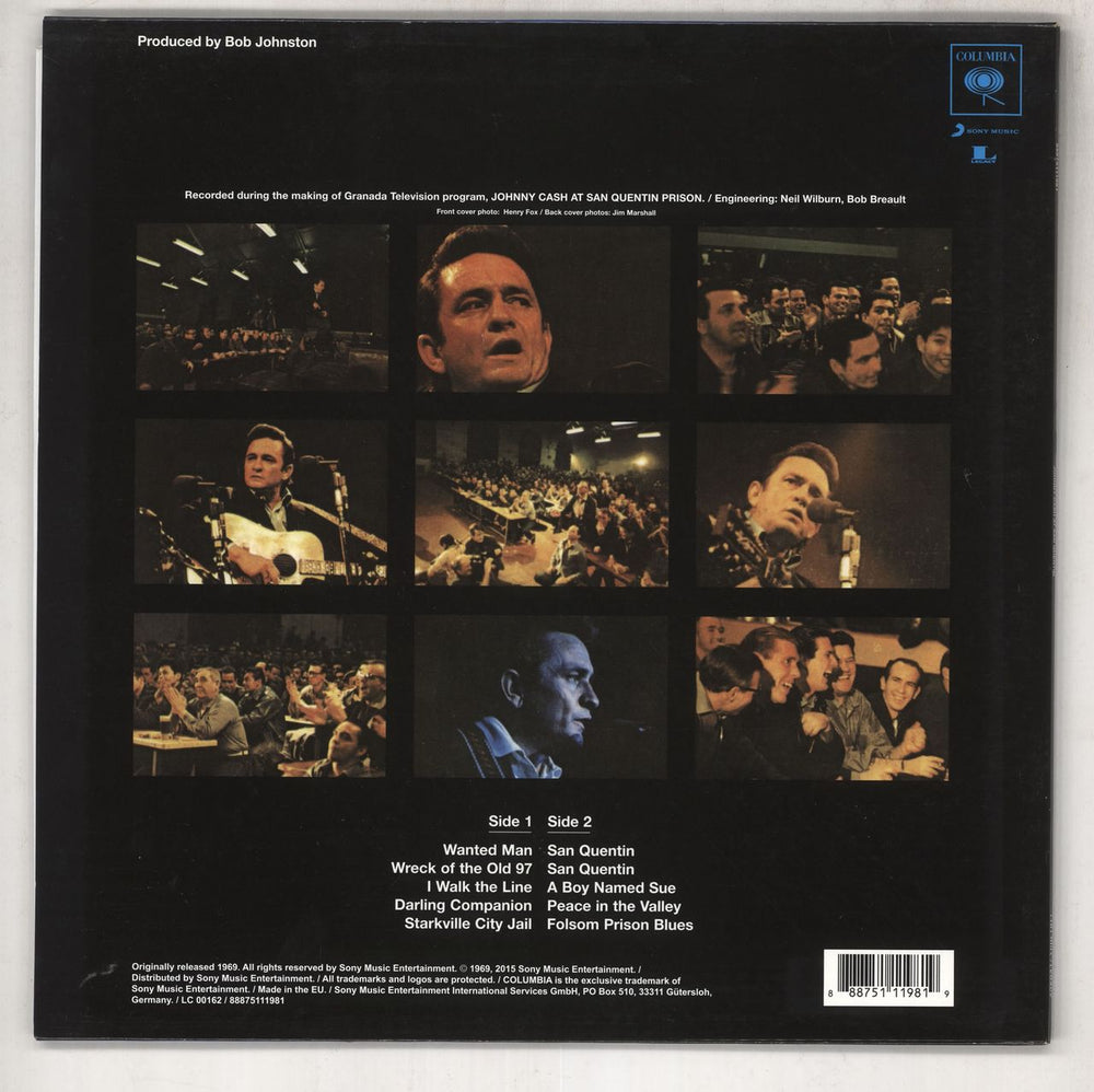 Johnny Cash Johnny Cash At San Quentin - 180gm UK vinyl LP album (LP record) 888751119819