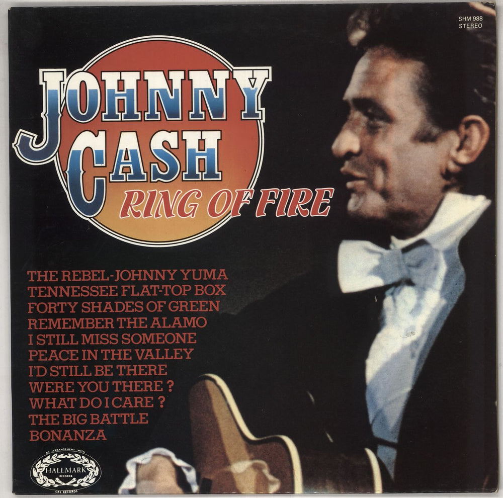 Johnny Cash Ring Of Fire UK vinyl LP album (LP record) SHM988