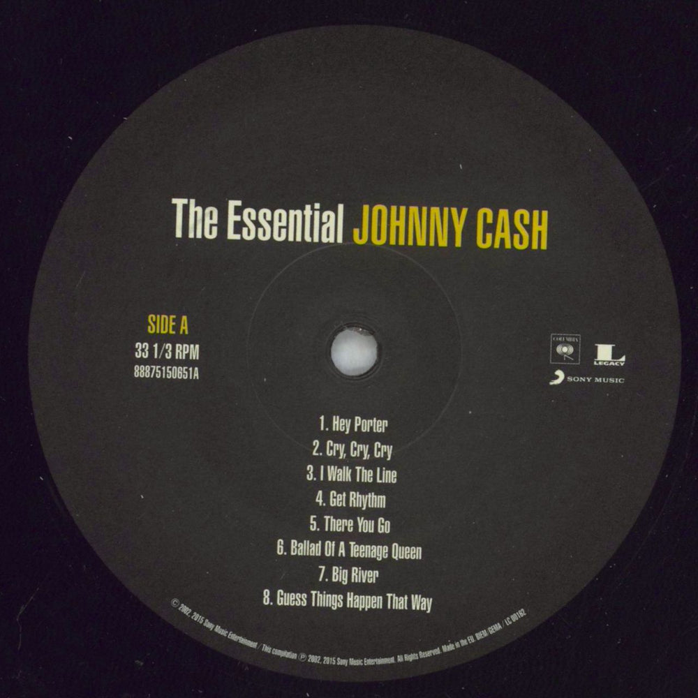 Johnny Cash The Essential Johnny Cash UK 2-LP vinyl record set (Double LP Album) JCS2LTH828765