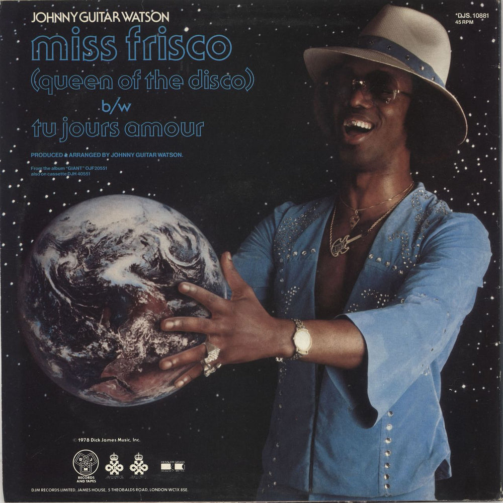 Johnny Guitar Watson Miss Frisco (Queen Of The Disco) UK 12" vinyl single (12 inch record / Maxi-single)