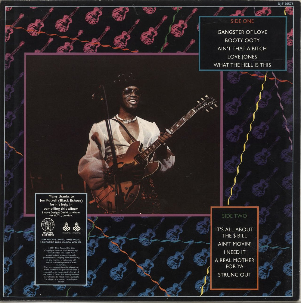 Johnny Guitar Watson The Very Best Of Johnny Guitar Watson UK vinyl LP album (LP record)