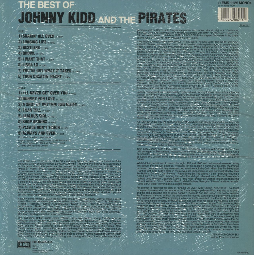 Johnny Kidd & The Pirates The Best Of Johnny Kidd And The Pirates UK vinyl LP album (LP record) 5099926082516