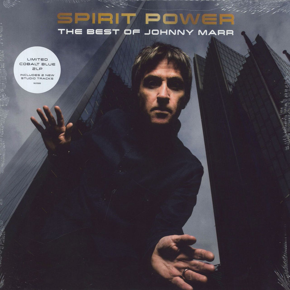 Johnny Marr Spirit Power (The Best Of Johnny Marr) - Cobalt Blue Vinyl - Sealed UK 2-LP vinyl record set (Double LP Album) NVLP006N