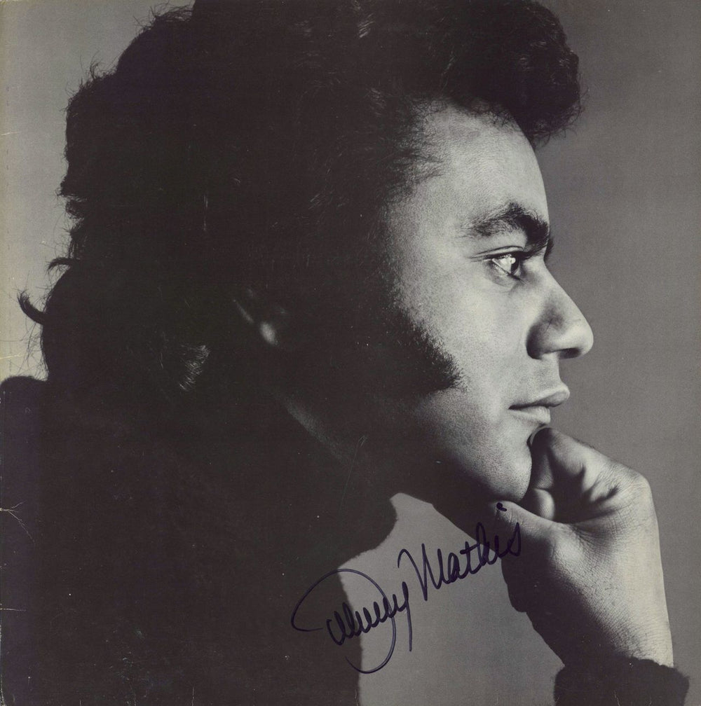 Johnny Mathis Killing Me Softly With Her Song - Autographed UK vinyl LP album (LP record) 65672