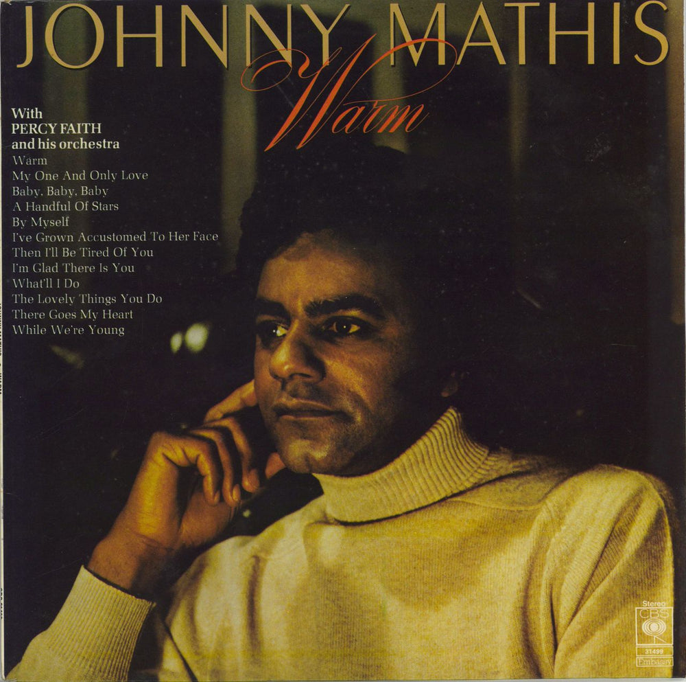 Johnny Mathis Warm UK vinyl LP album (LP record) 31499