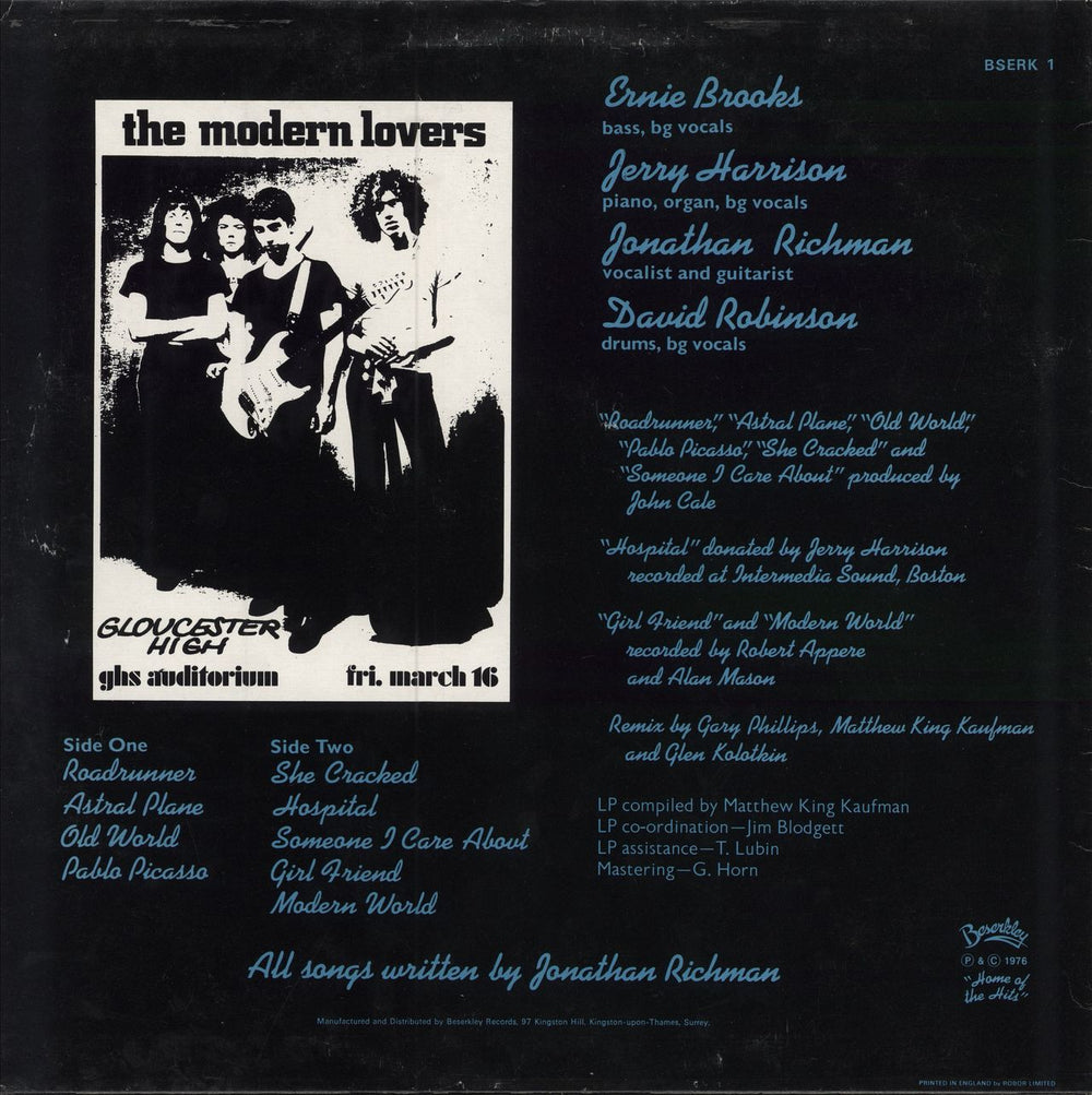 Jonathan Richman & The Modern Lovers The Modern Lovers - EX UK vinyl LP album (LP record)