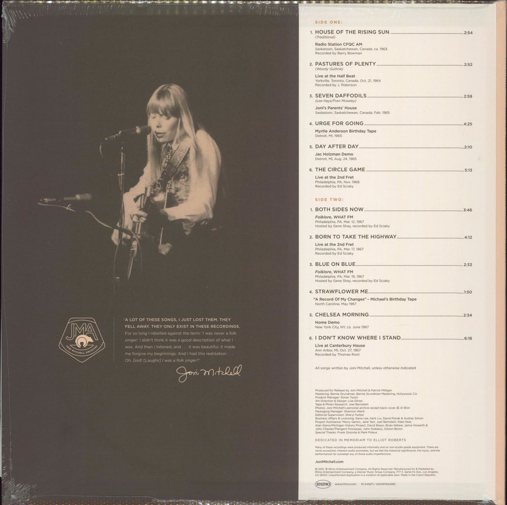 Joni Mitchell Archives Volume 1 (1963-1967) Highlights - RSD 2021 - Sealed UK vinyl LP album (LP record) JNILPAR770209