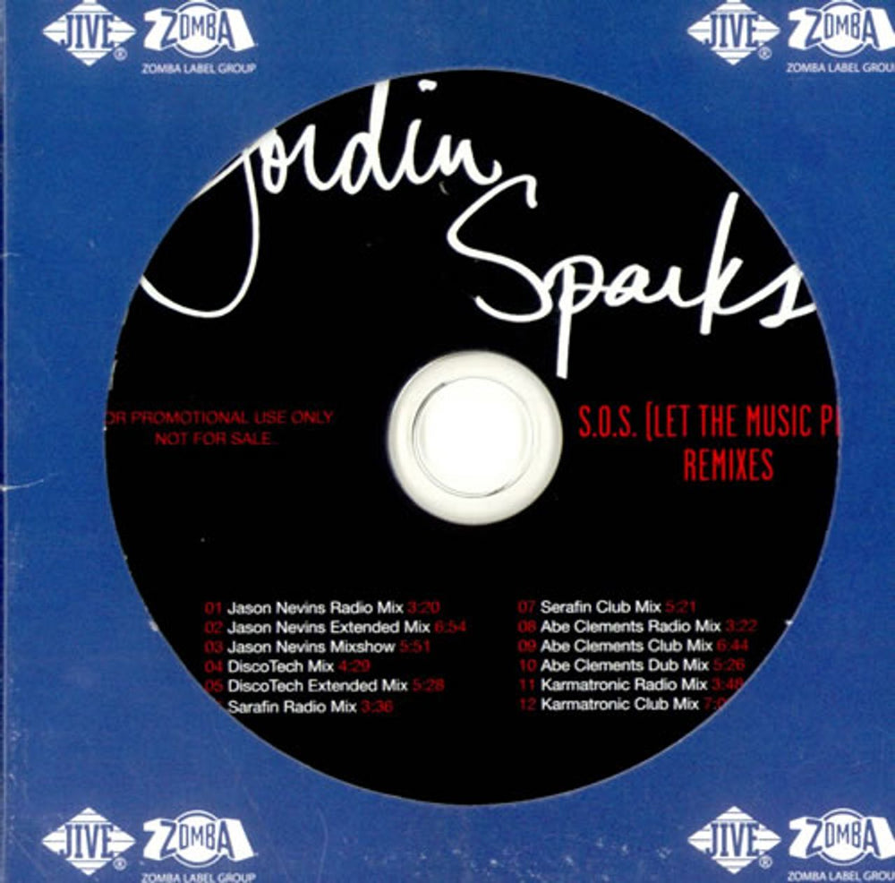 Jordin Sparks S.O.S. (Let The Music Play) - Remixes US Promo CD album (CDLP) 88697591942