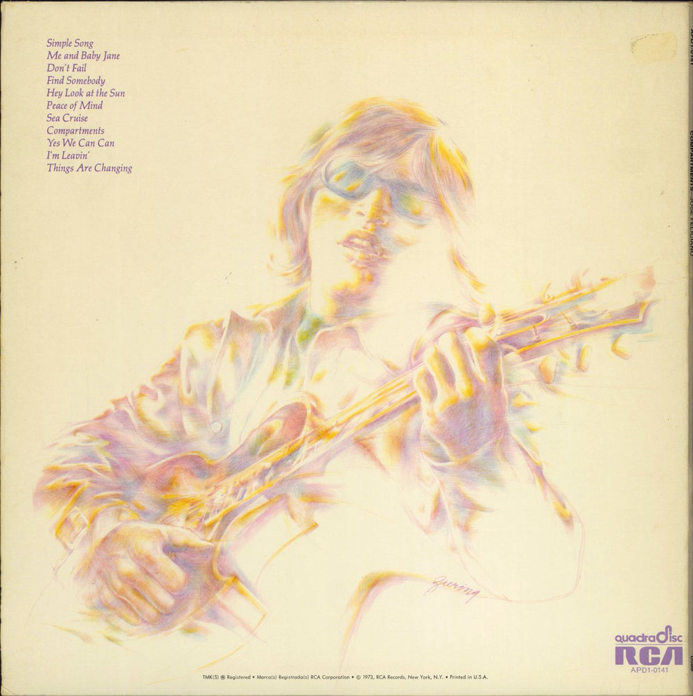 José Feliciano Compartments - Quadradisc US vinyl LP album (LP record)