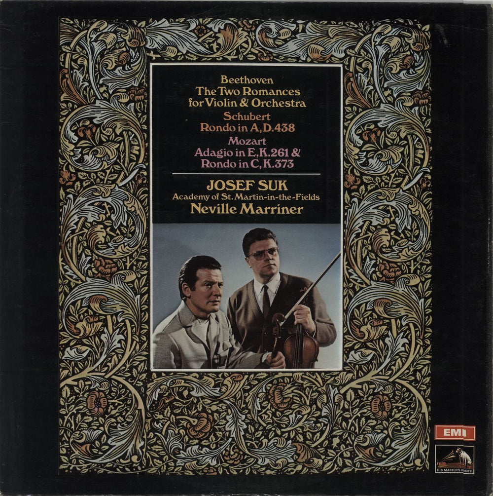 Josef Suk (1929-2011) Beethoven: The Two Romances for Violin & Orch. / Schubert: Rondo in A / Mozart: Adagio & Rondo in C UK vinyl LP album (LP record) ASD2725