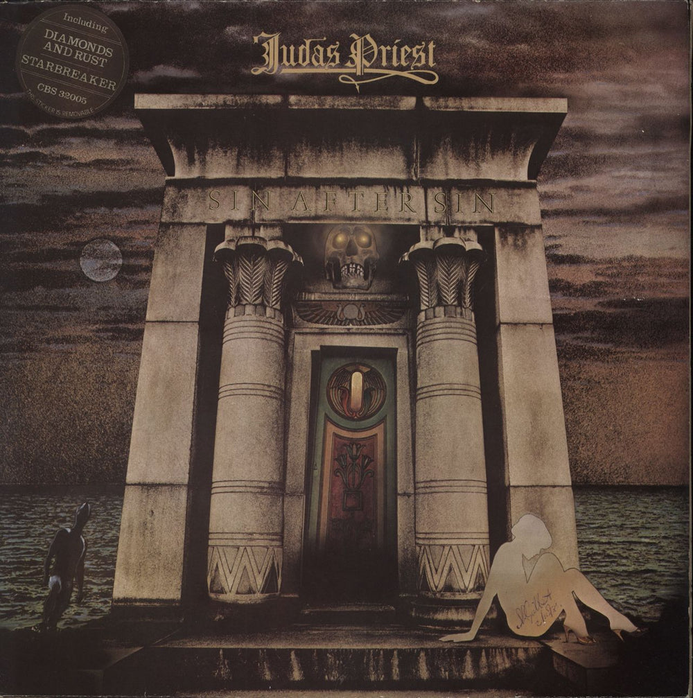 Judas Priest Sin After Sin - 1st - Hype Sticker - WOC UK vinyl LP album (LP record) 82008