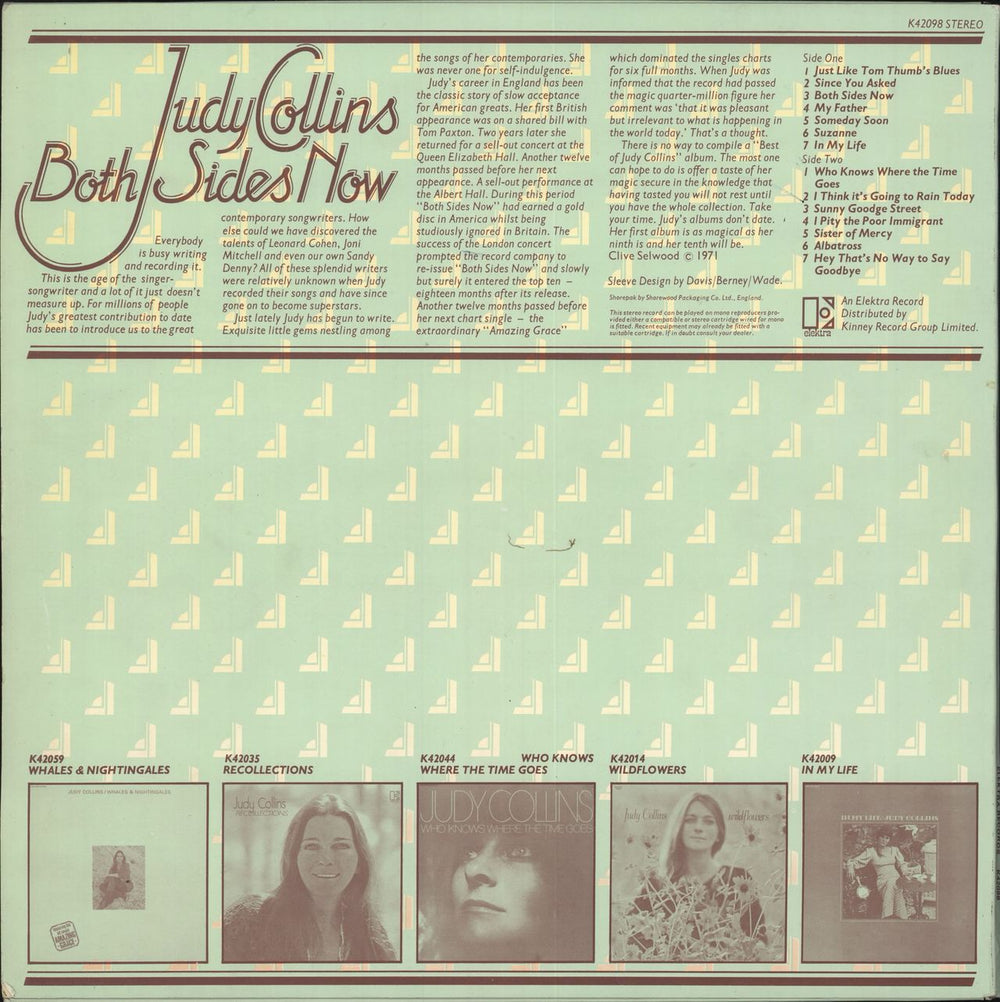 Judy Collins Both Sides Now UK vinyl LP album (LP record)