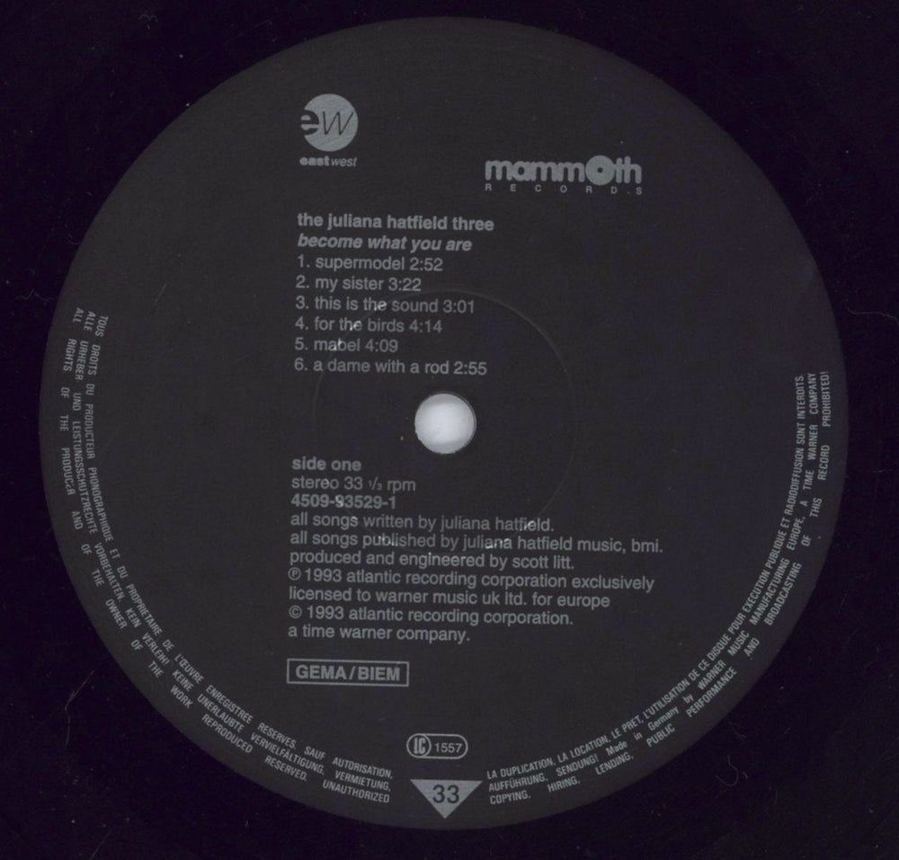 Juliana Hatfield Become What You Are German vinyl LP album (LP record) JH3LPBE829333