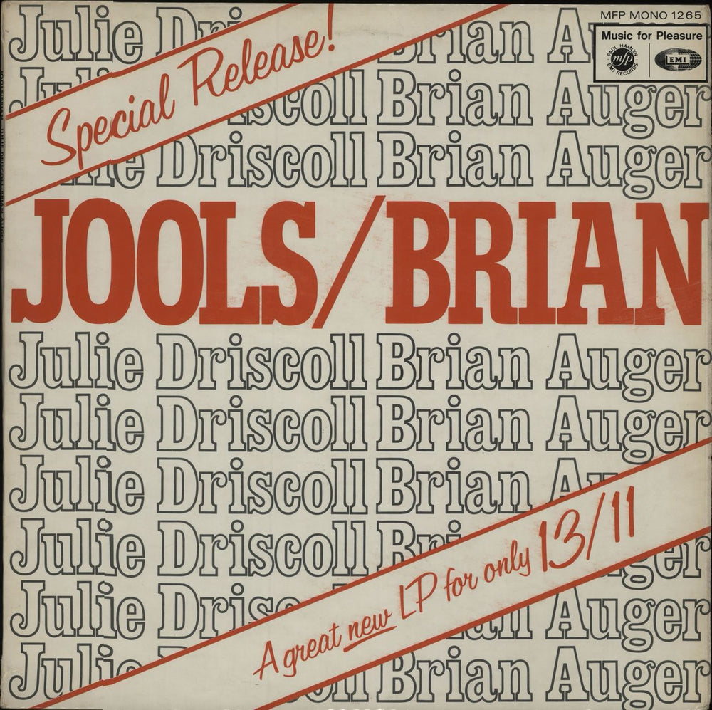 Julie Driscoll & Brian Auger Jools / Brian UK vinyl LP album (LP record) MFP1265