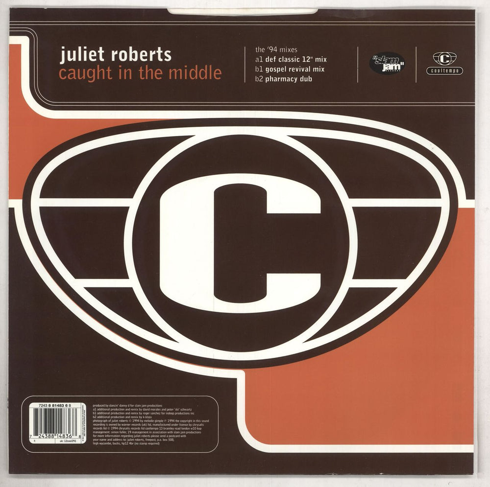 Juliet Roberts Caught In The Middle (The '94 Mixes) UK 12" vinyl single (12 inch record / Maxi-single) 724388148368