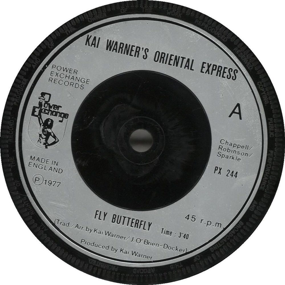 Kai Warner Fly Butterfly UK 7" vinyl single (7 inch record / 45) PX244