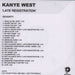 Kanye West Late Registration UK Promo CD-R acetate NYECRLA663539