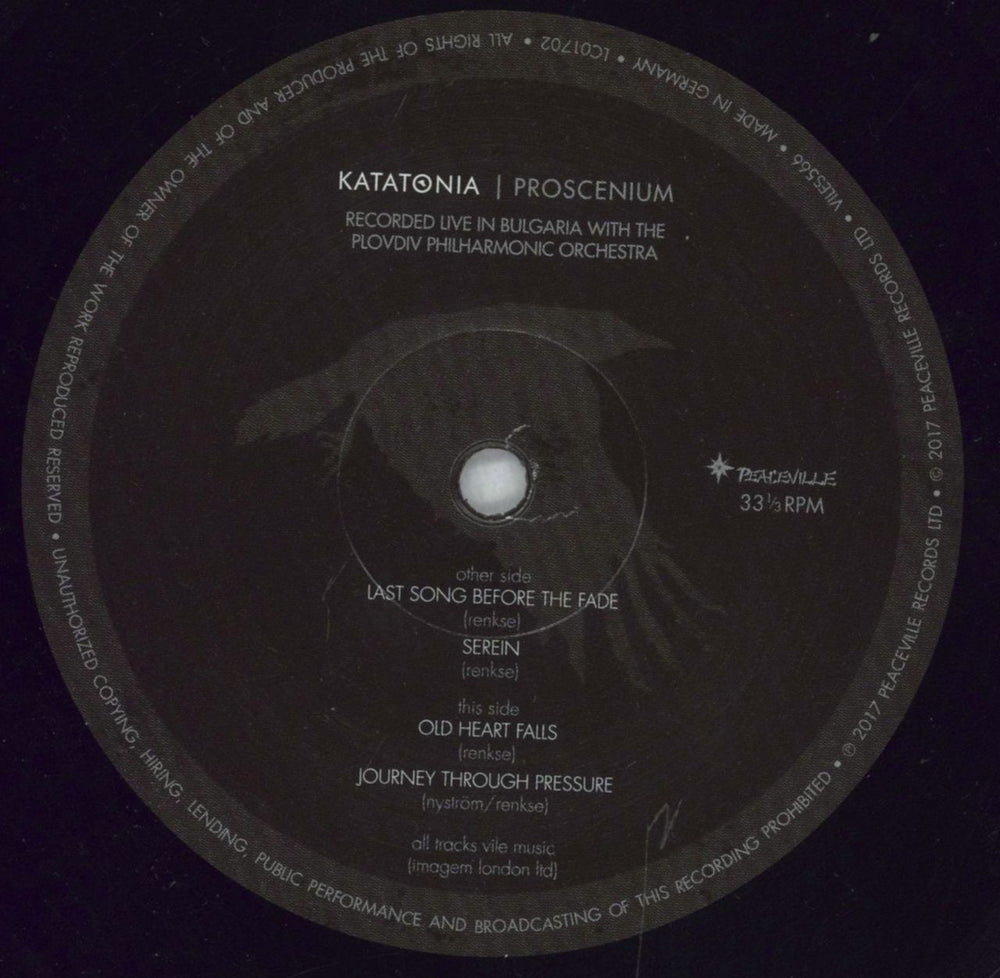 Katatonia Proscenium - RSD2017 UK 10" vinyl single (10 inch record) K8T10PR827533