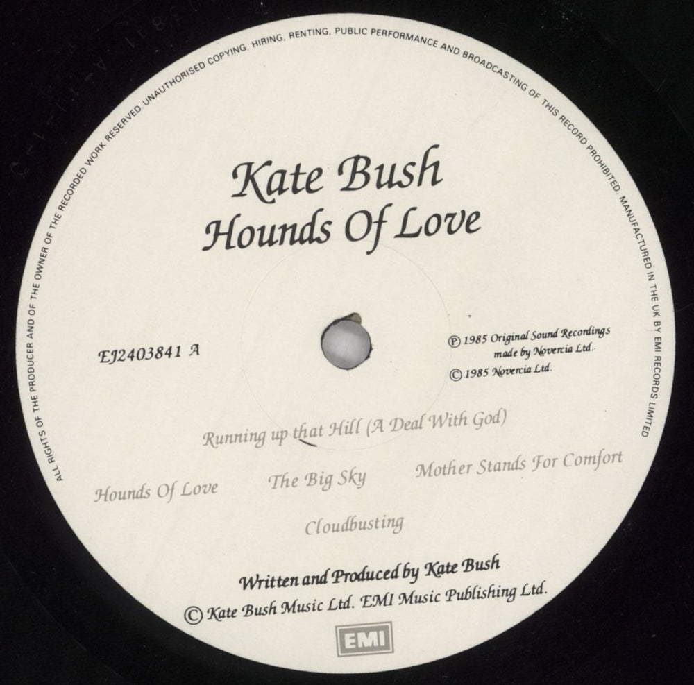 Kate Bush Hounds Of Love - Shrink - EX UK vinyl LP album (LP record) BUSLPHO822069