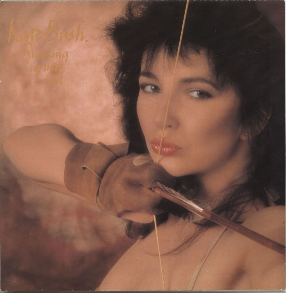 Kate Bush Running Up That Hill - Tan Lettering UK 12" vinyl single (12 inch record / Maxi-single) 12KB1