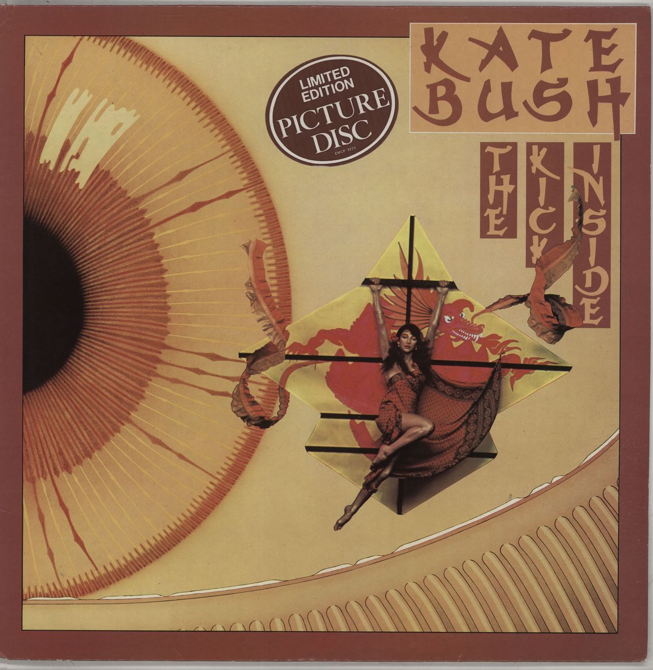 Kate Bush The Kick Inside - 2nd - Oval Sticker UK Picture disc LP