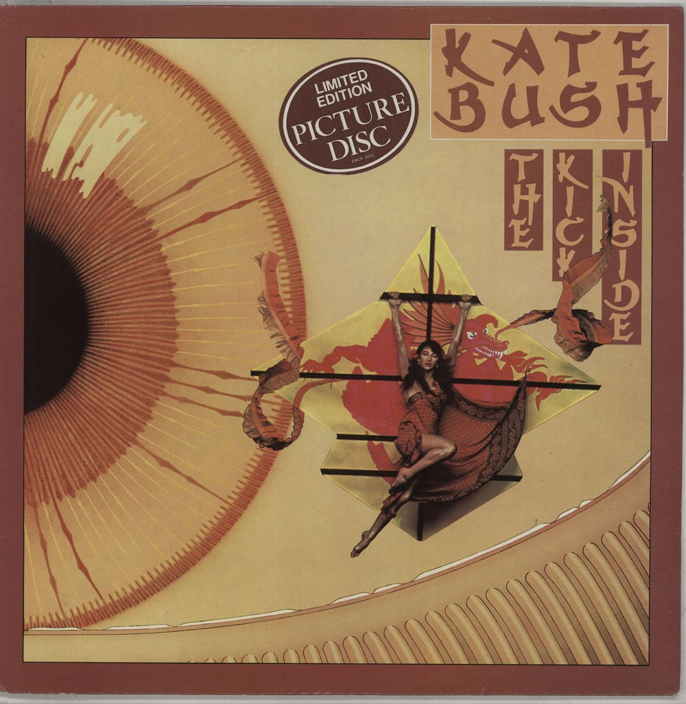 Kate Bush The Kick Inside - 2nd - Oval Sticker UK picture disc LP (vinyl picture disc album) EMCP3223