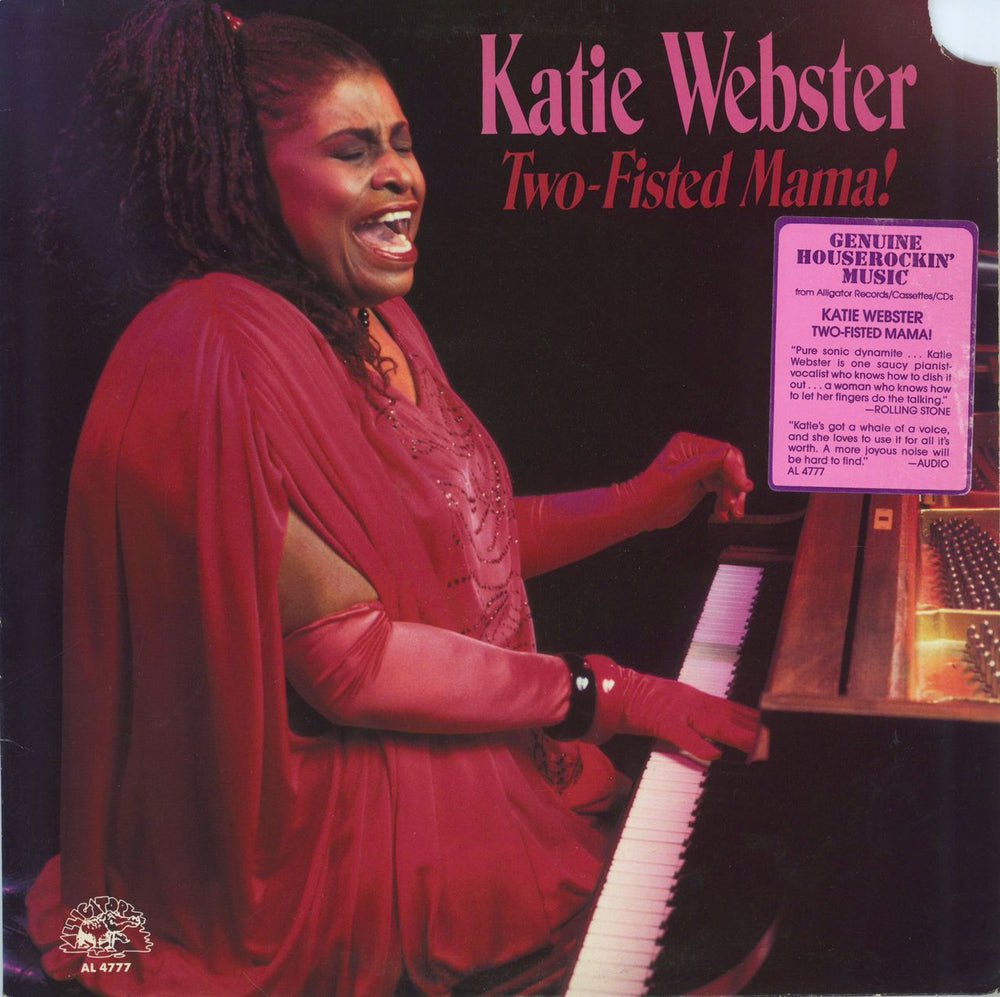 Katie Webster Two-Fisted Mama! - Hype Sticker US vinyl LP album (LP record) AL4777