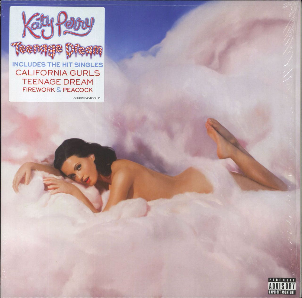 Katy Perry Teenage Dream - Opened Stickered Shrink UK 2-LP vinyl record set (Double LP Album) 5099968460112