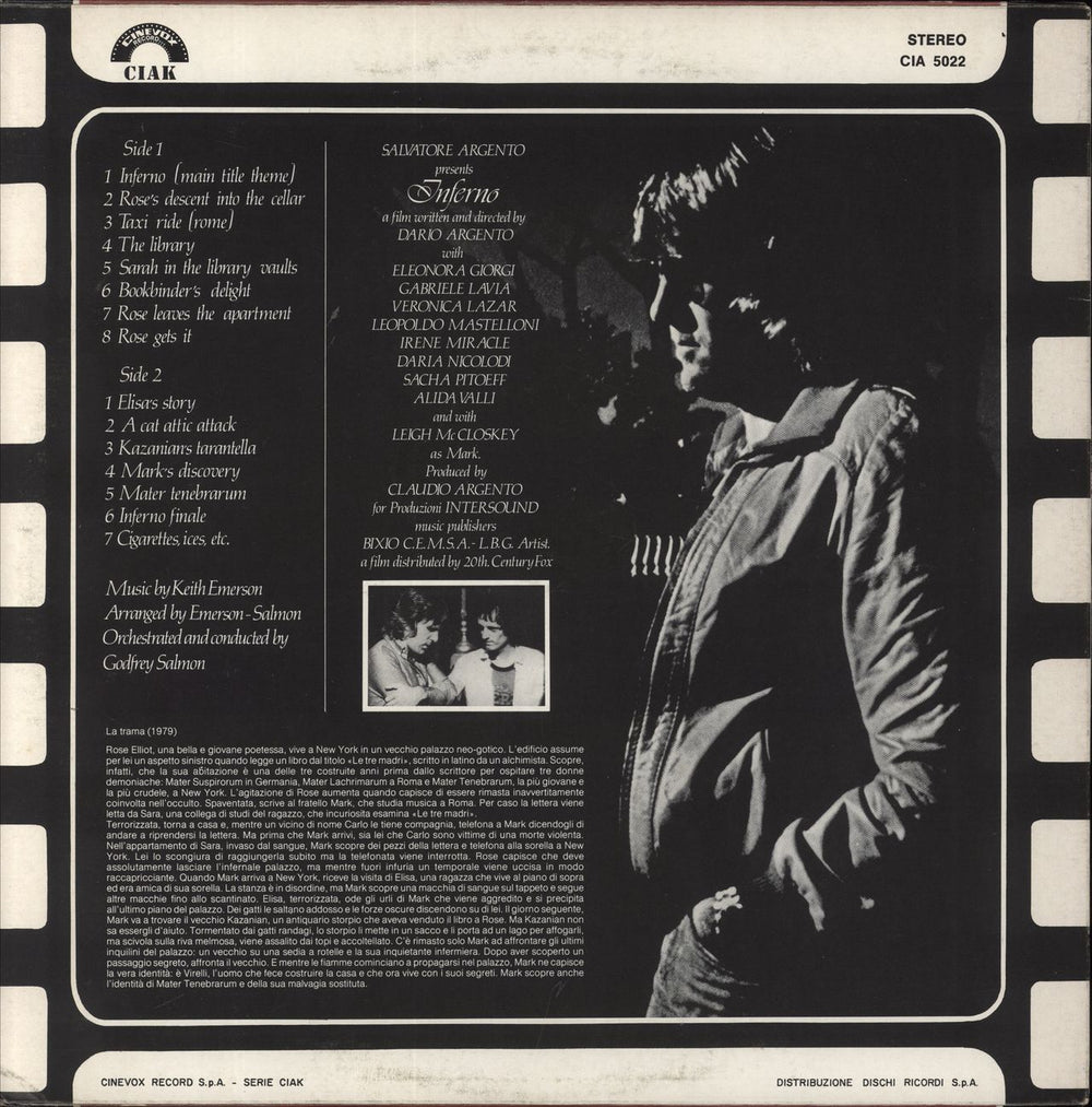 Keith Emerson Inferno Italian vinyl LP album (LP record)