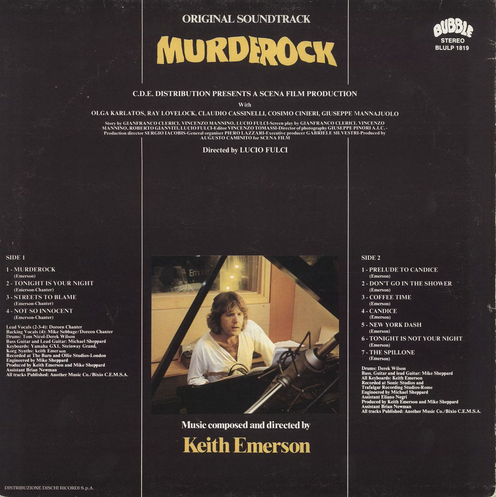 Keith Emerson Murderock - EX Italian vinyl LP album (LP record)
