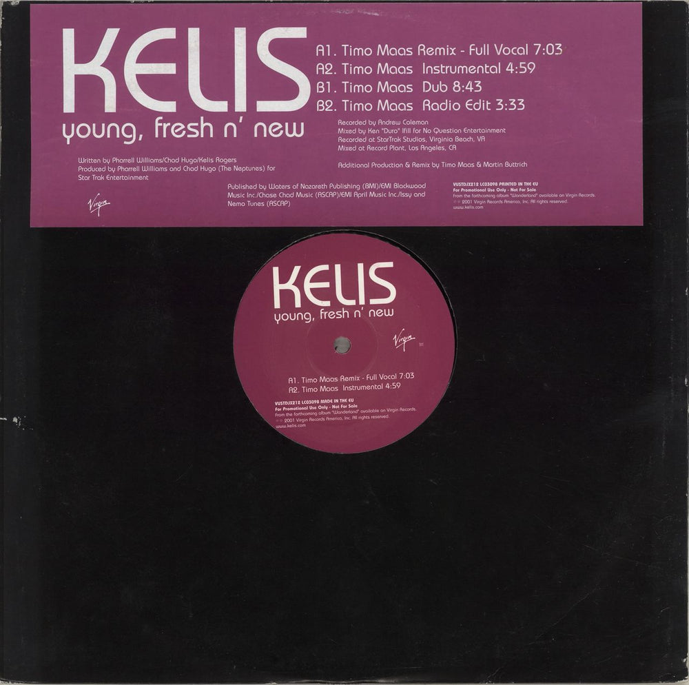 Kelis Young, Fresh N' New UK Promo 12" vinyl single (12 inch record / Maxi-single) VUSTDJX212