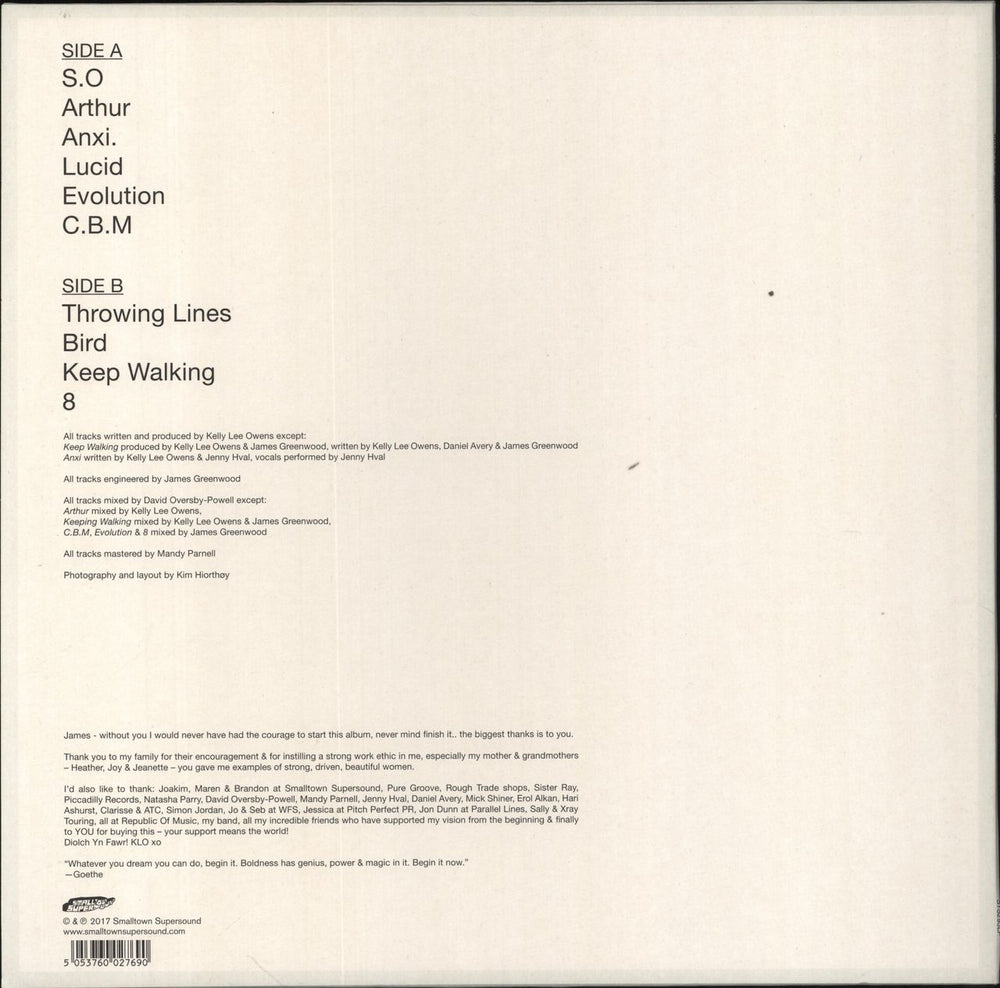 Kelly Lee Owens Kelly Lee Owens UK vinyl LP album (LP record) 5053760027690