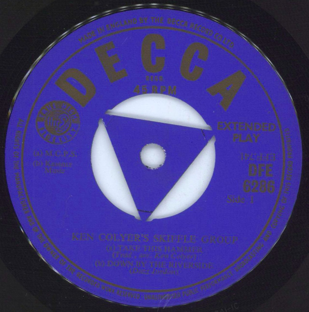 Ken Colyer Ken Colyer's Skiffle Group UK 7" vinyl single (7 inch record / 45) KCJ07KE808041