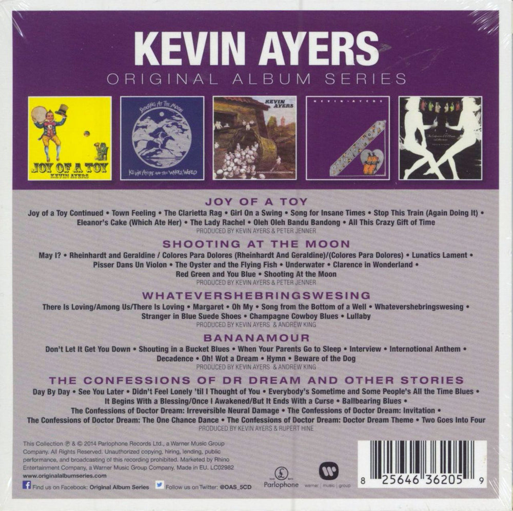 Kevin Ayers Original Album Series - Sealed UK 5-CD album set 825646362059