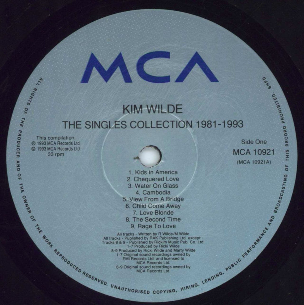 Kim Wilde The Singles Collection 1981-1993 Dutch vinyl LP album (LP record) WILLPTH421857