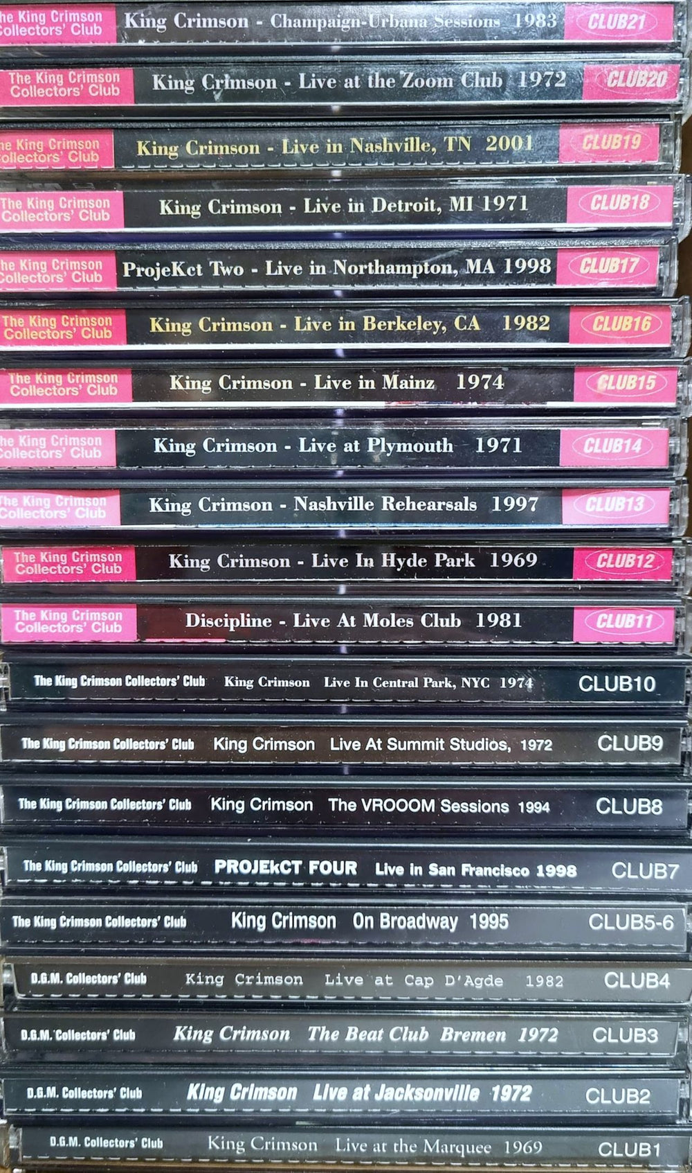 King Crimson The King Crimson Collectors Club 1-21 UK CD album —  RareVinyl.com