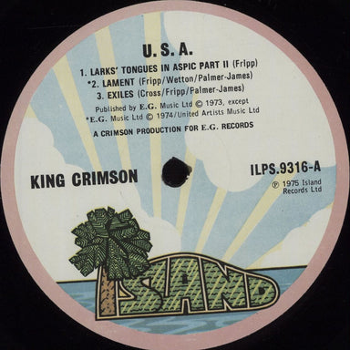 King Crimson USA - 1st - EX UK Vinyl LP — RareVinyl.com