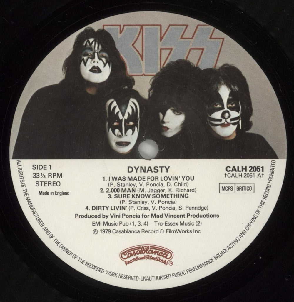 Kiss Dynasty UK vinyl LP album (LP record) KISLPDY98742
