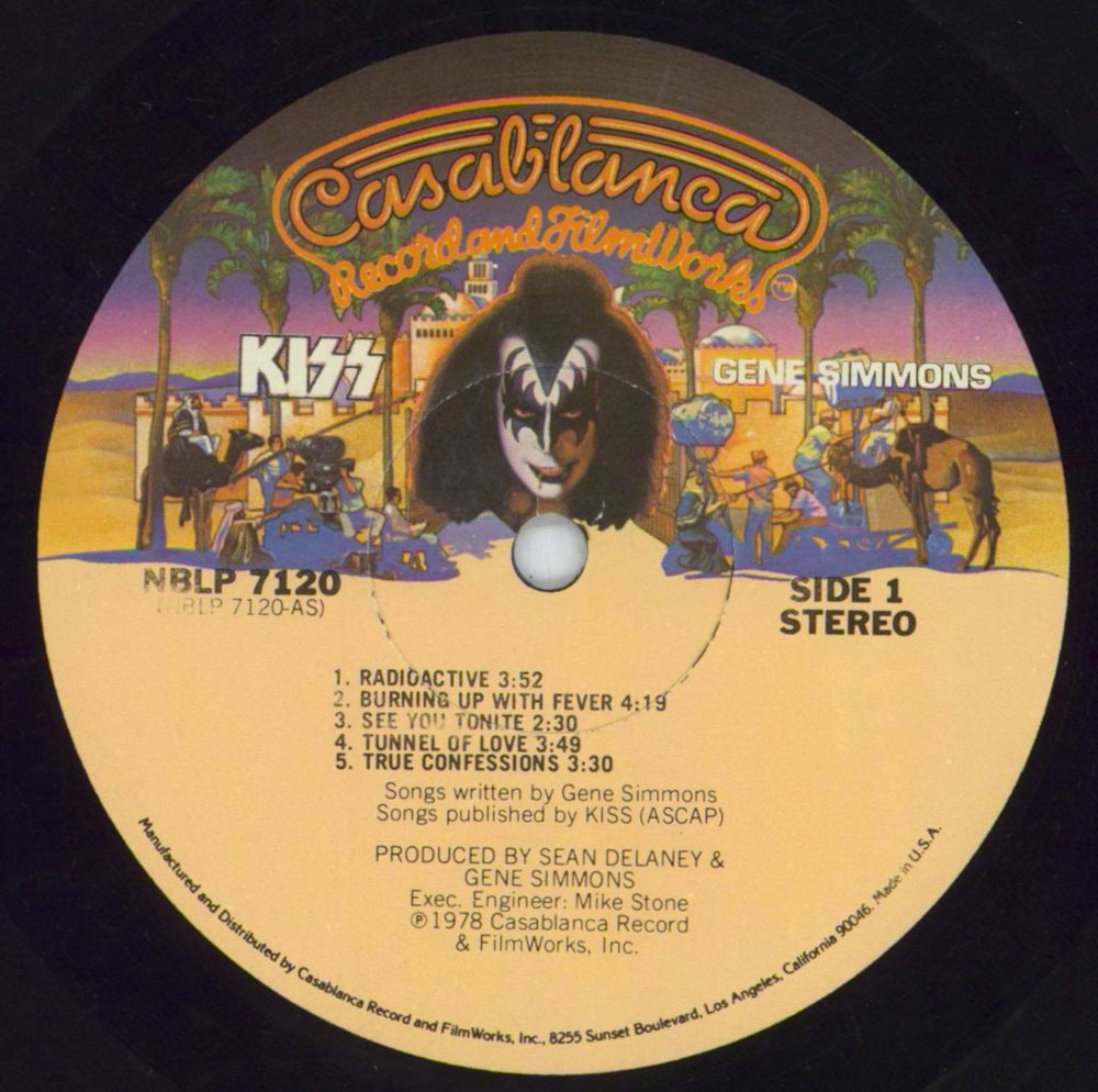 Kiss Gene Simmons + Mural Poster & Insert US vinyl LP album (LP record) KISLPGE14446