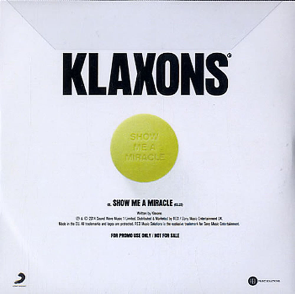 Klaxons Show Me A Miracle UK Promo CD-R acetate KBXCRSH607465