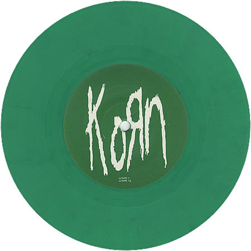 Korn Make Me Bad - Green Vinyl - Numbered Sleeve UK 7" vinyl single (7 inch record / 45) KOR07MA157245