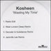 Kosheen Wasting My Time UK Promo CD-R acetate CD-R ACETATE