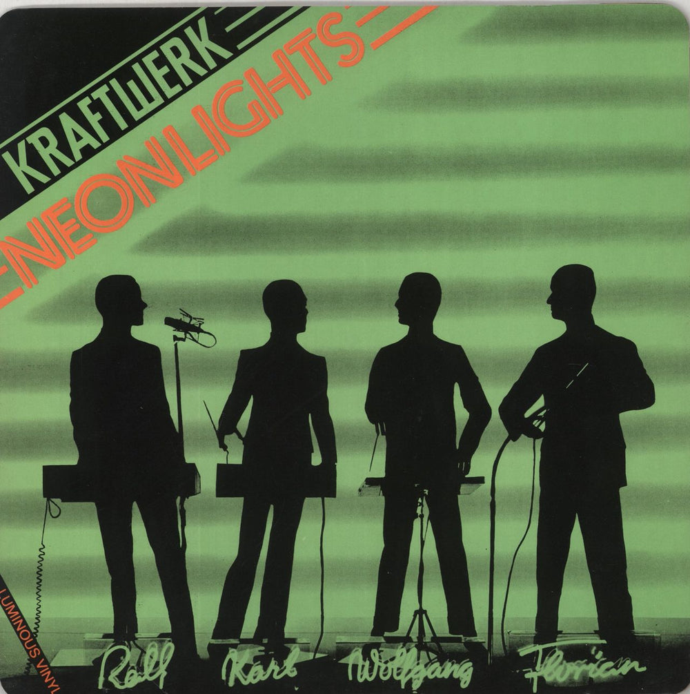 Kraftwerk Neon Lights - Luminous UK 12" vinyl single (12 inch record / Maxi-single) 12CL15998