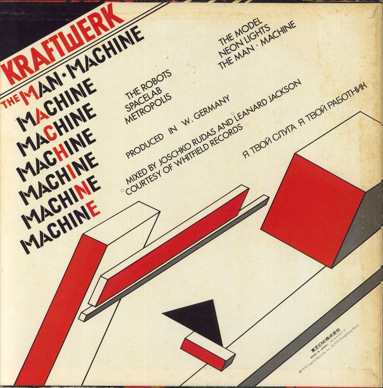 Sale Kraftwerk – The Man·Machine 1978 Japanese First Pressing W/OBI RARE!!!