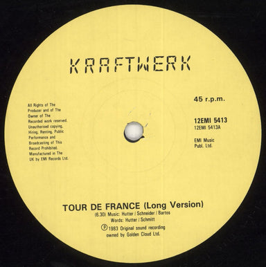 Kraftwerk Tour De France - Yellow Label UK 12