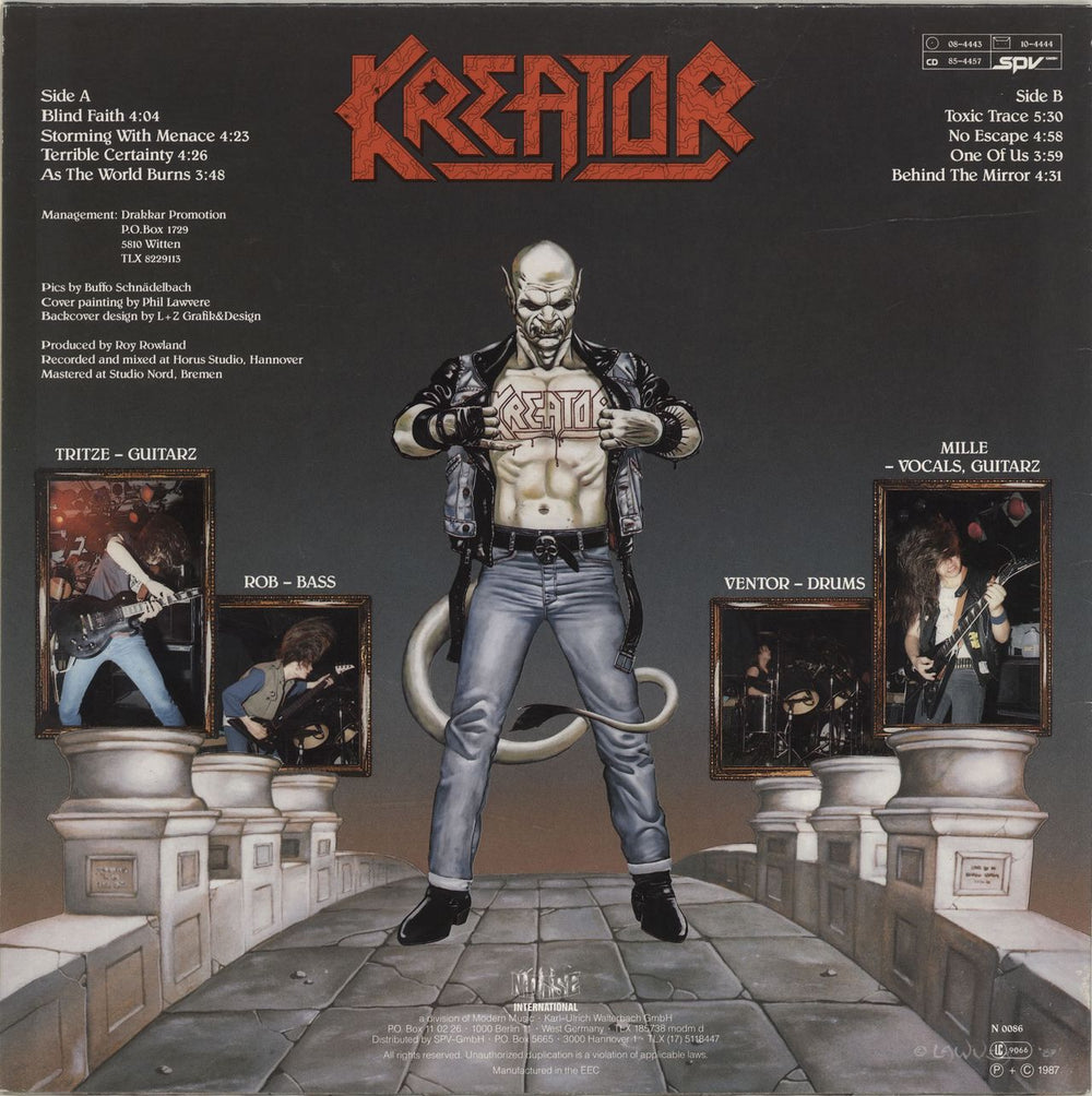 Kreator Terrible Certainty + Insert German vinyl LP album (LP record) KR6LPTE649639
