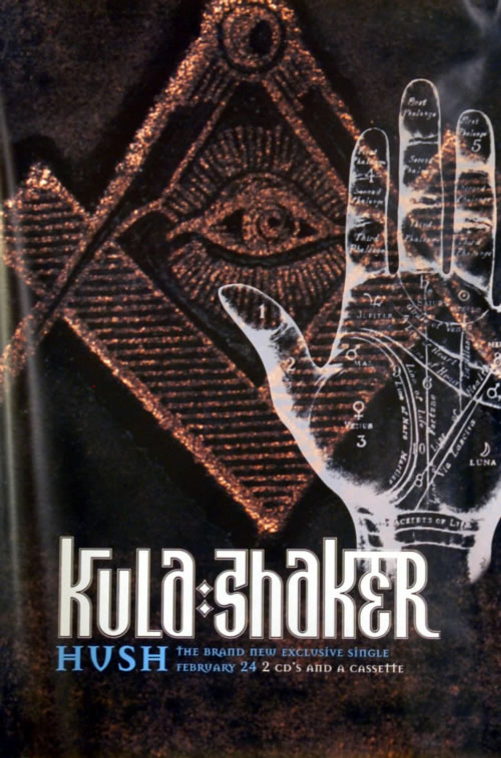 Kula Shaker Hush UK Promo poster 20 X 28