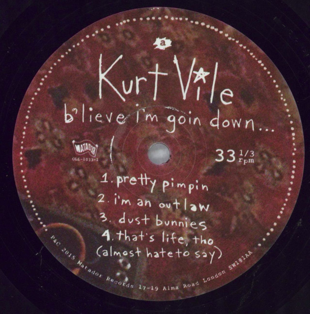 Kurt Vile B'lieve I'm Goin Down... UK 2-LP vinyl record set (Double LP Album) Q0R2LBL825459